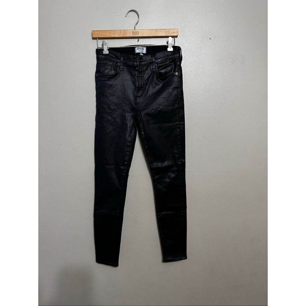 Agolde black skinny Sophie coated jean size 29